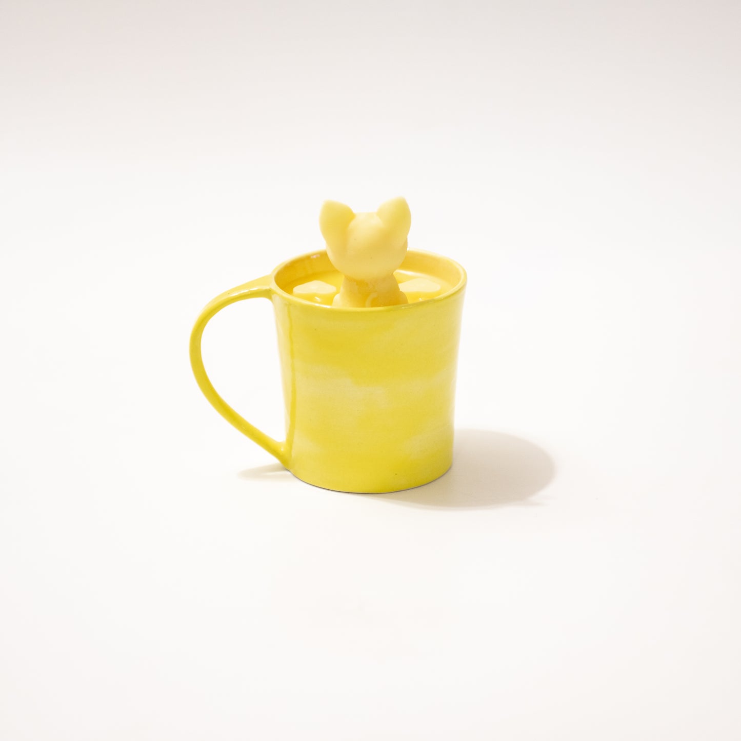 250106016 Pottery Candle - Sunshine - Yellow Cup